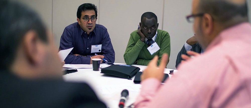 Participants discuss civil society issues at ICNL's 2015 Global Forum (photo credit: Jeff Vize)