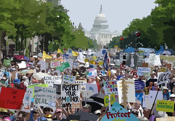 A protest in Washington, DC (photo credit: Justice & Witness Ministries, UCC/Flickr)