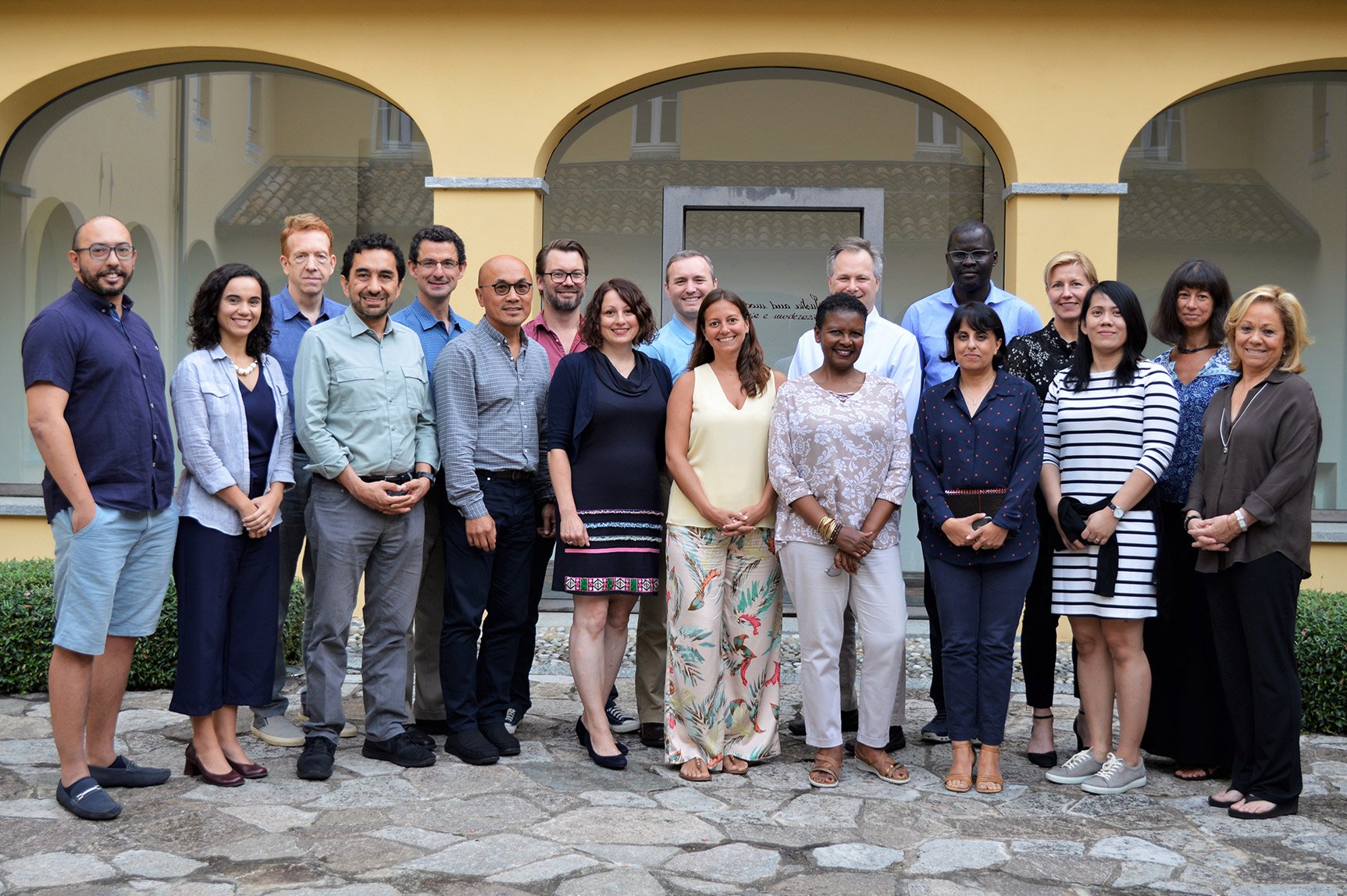 Participants from the August, 2019 Civic Space 2040 kick-off meeting. The meeting gathered thought leaders, experts, and activists from around the world at the Rockefeller Foundation’s Bellagio Center in Italy to explore trends that will radically transform civic space in the future. (Photo: ICNL)