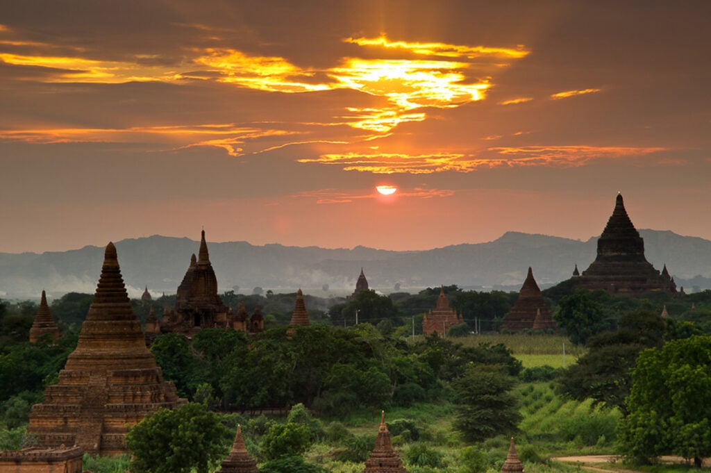 Sunset over Bagan, Myanmar. Myanmar Civic Space assessment. (Photo: Martin Sojka)