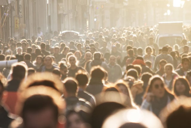 Public Participation in Lebanon; crowd walking on street