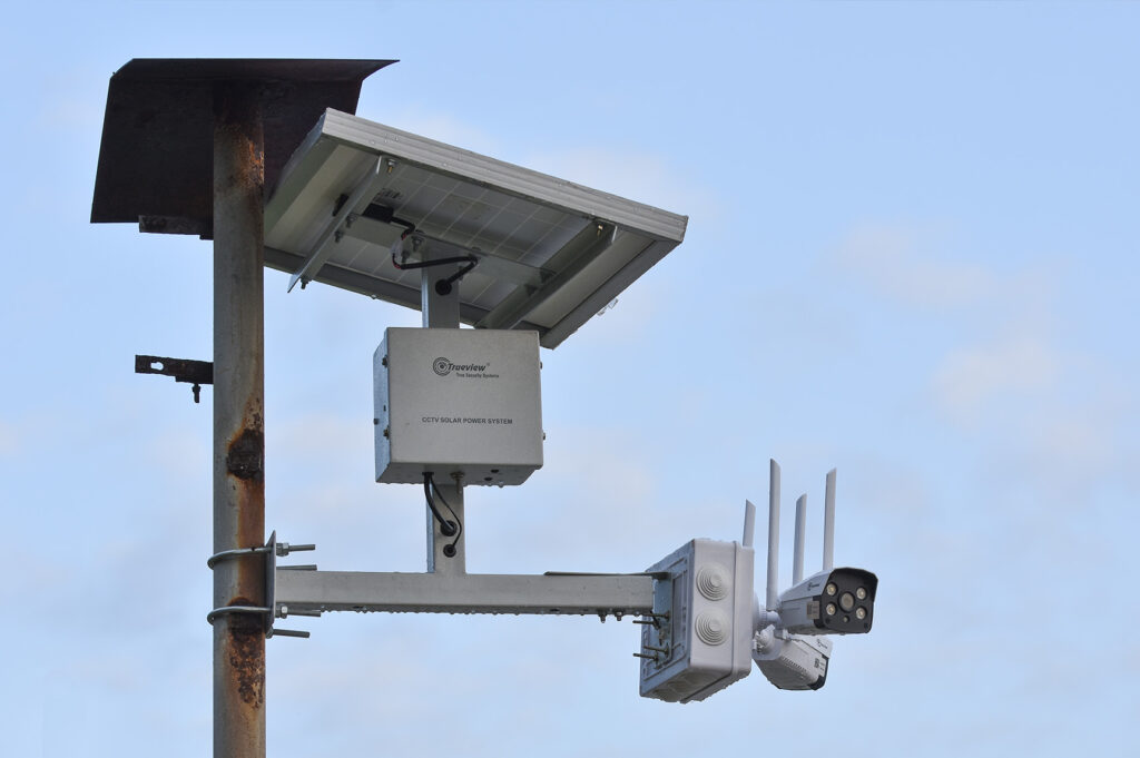 CCTV at the beach end of VGP 2nd Main Road, Uthandi, Chennai, India; Digital Restrictions in India; (Photo: Timothy A. Gonsalves)