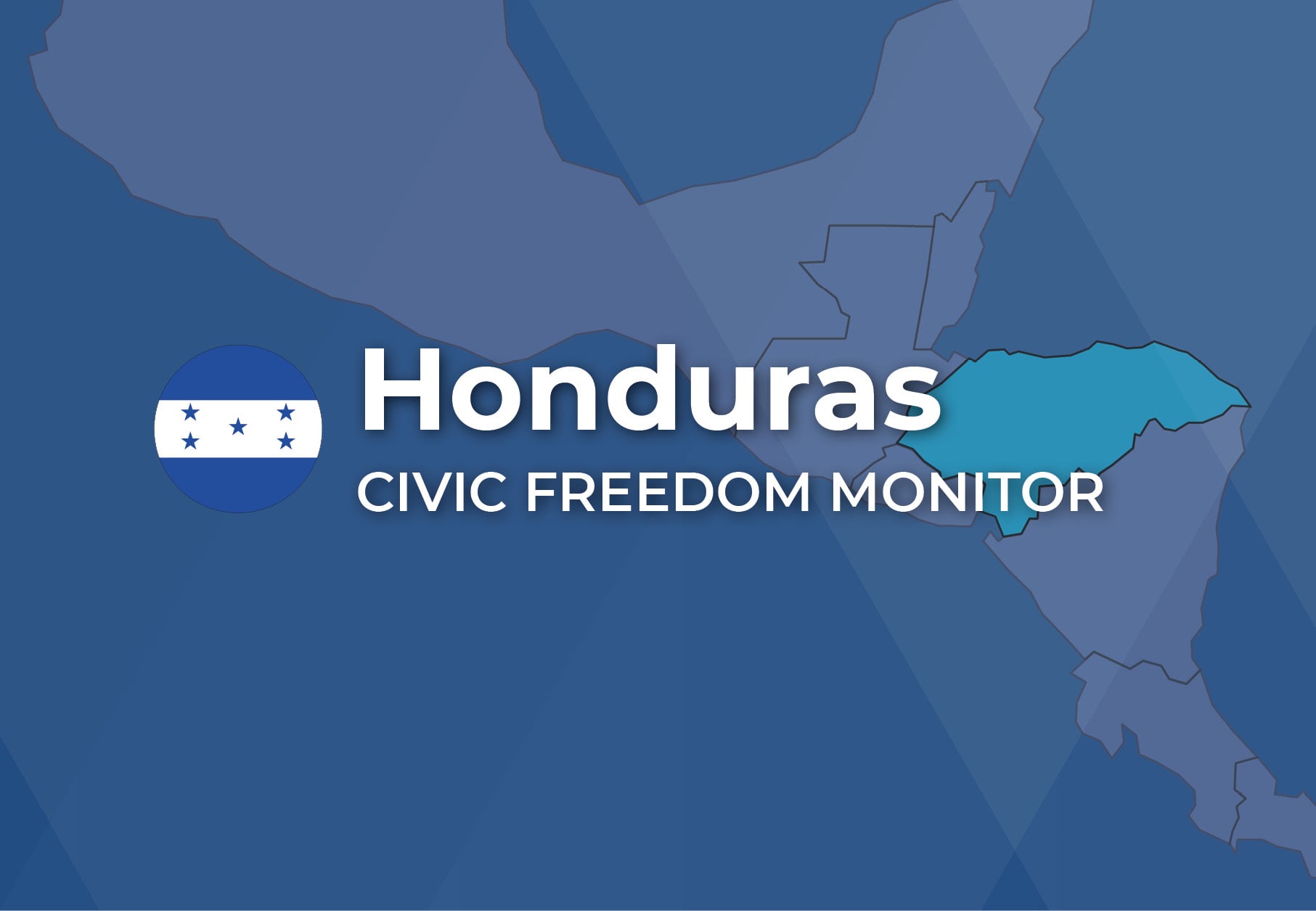 Honduras Civic Freedom Monitor banner with Honduras flag and highlighted map