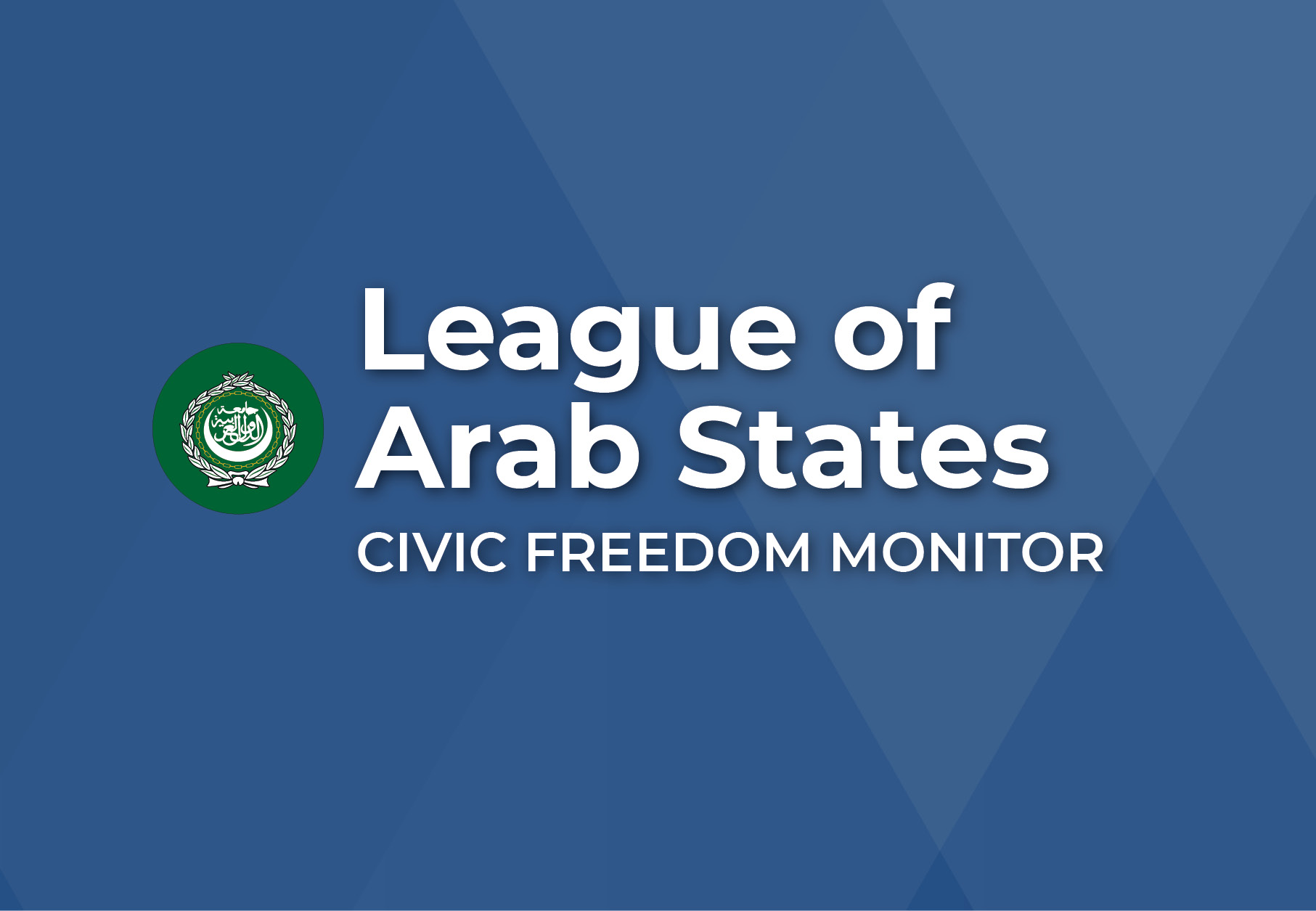 League of Arab States Civic Freedom Monitor banner with the League of Arab States flag