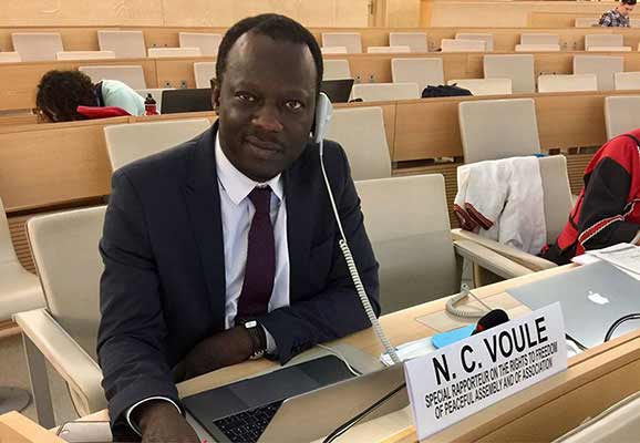 Clément Nyaletsossi Voule, the new UN Special Rapporteur on the rights to freedom of peaceful assembly and of association. (photo credit: Clément Nyaletsossi Voule)