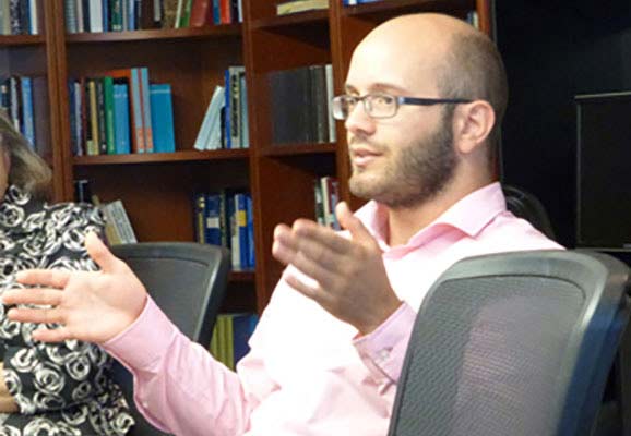 ICNL Fellow Diego Carmona Scardone shares his research on a mechanism for state-civil society partnership in Brazil (photo credit: ICNL)