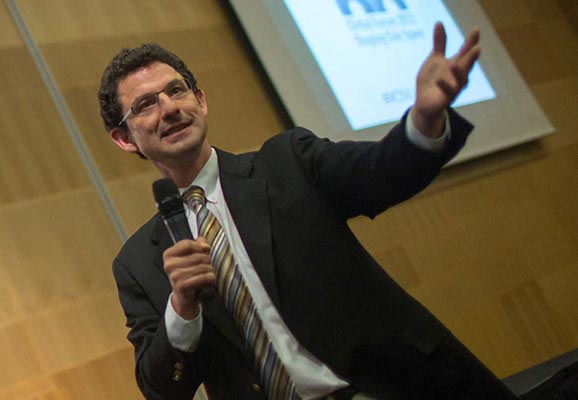 ICNL's Doug Rutzen speaks at ICNL's 2015 Global Forum (photo credit: Jeff Vize)