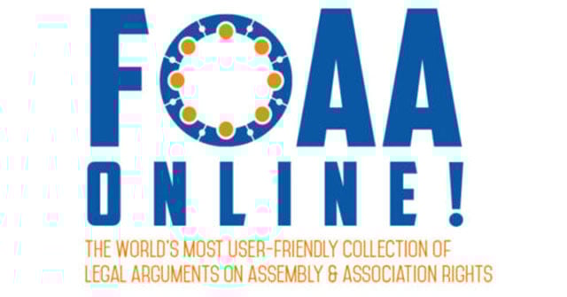 FOAA Online logo : The World's most user friendly collection of legal arguments on assembly and association rights