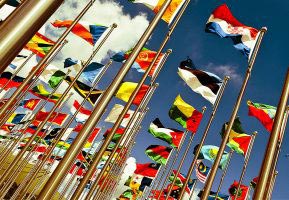 International flags (photo credit: Kevin Schoenmakers)