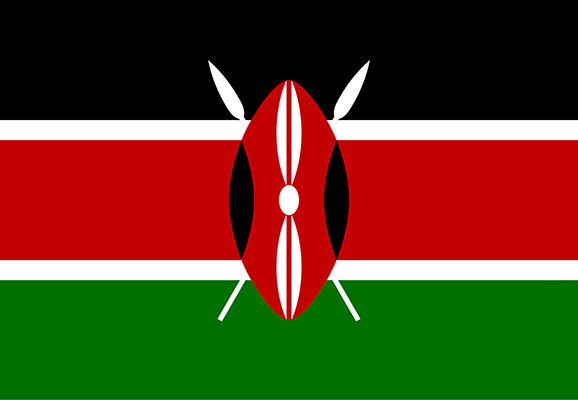 Flag of Kenya (Graphic credit: Wikimedia)