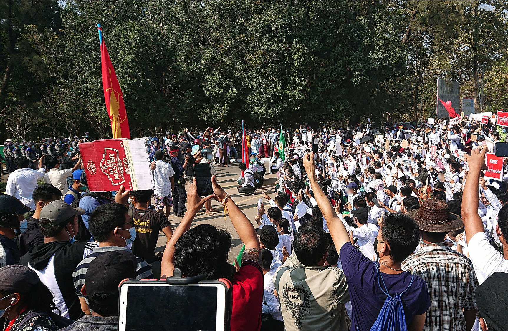 Crowd of people at a protest