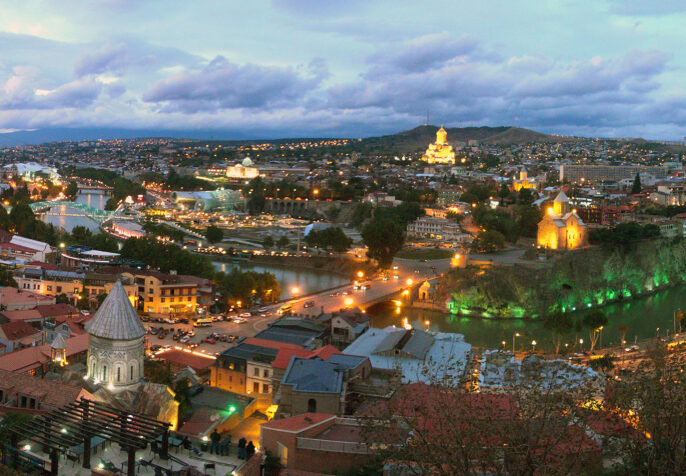 A sunset over Tbilisi, Georgia. (Photo: Vladimer Shioshvili/CC)