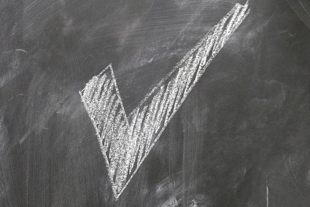 check mark on chalk board (credit: pixabay.com)