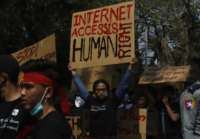 Internet Freedoms in Southeast Asia; Internet freedom protest photo credit APHR