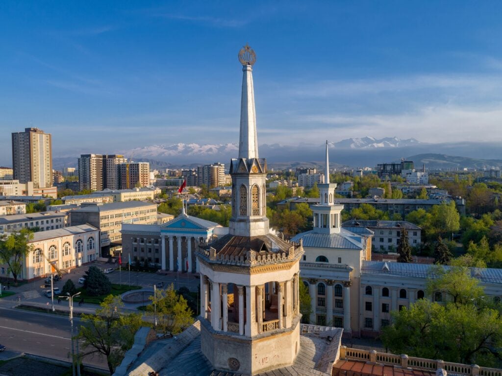 Panoramic of Bishnek, Kyrgyzstan. Photo by Mike Dudin via Unsplash