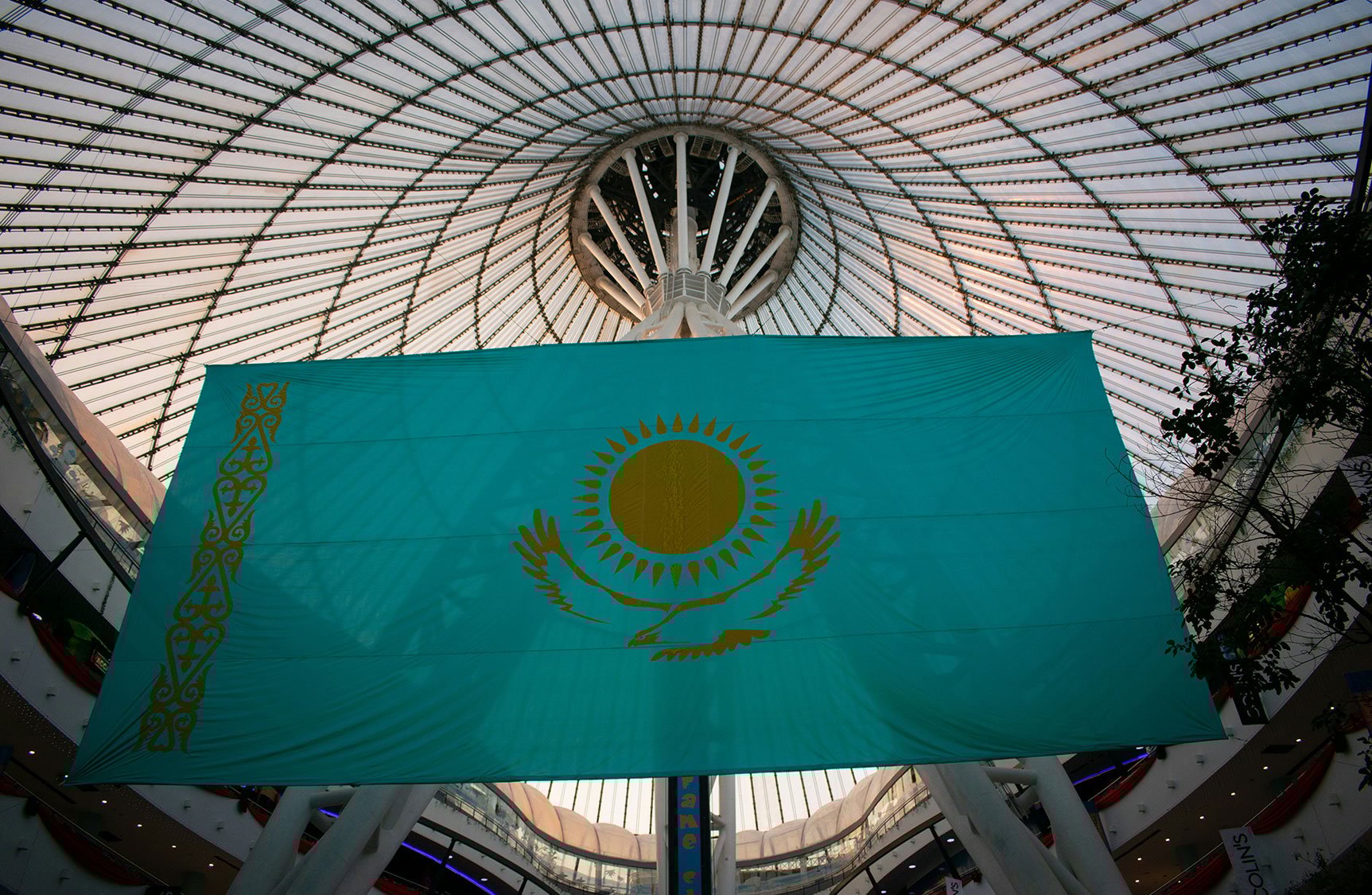 Kazakhstan Flag; photo credit uladzislau petrushkevicil via UnSplash