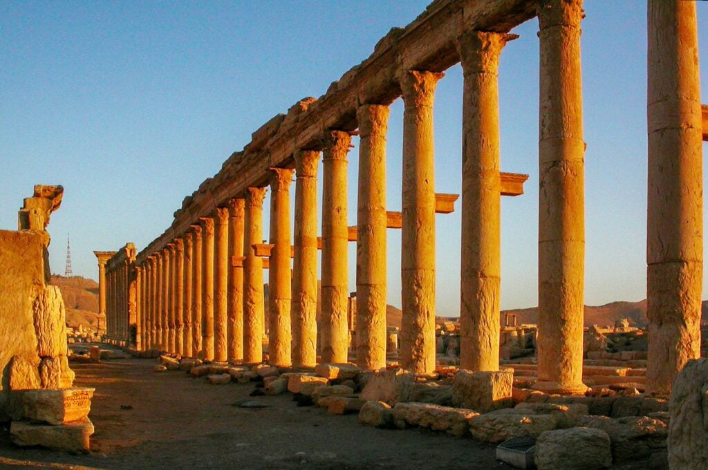 Columns of a temple in Palmyra, Syria, photo by Wietse Jongsma via Unsplash